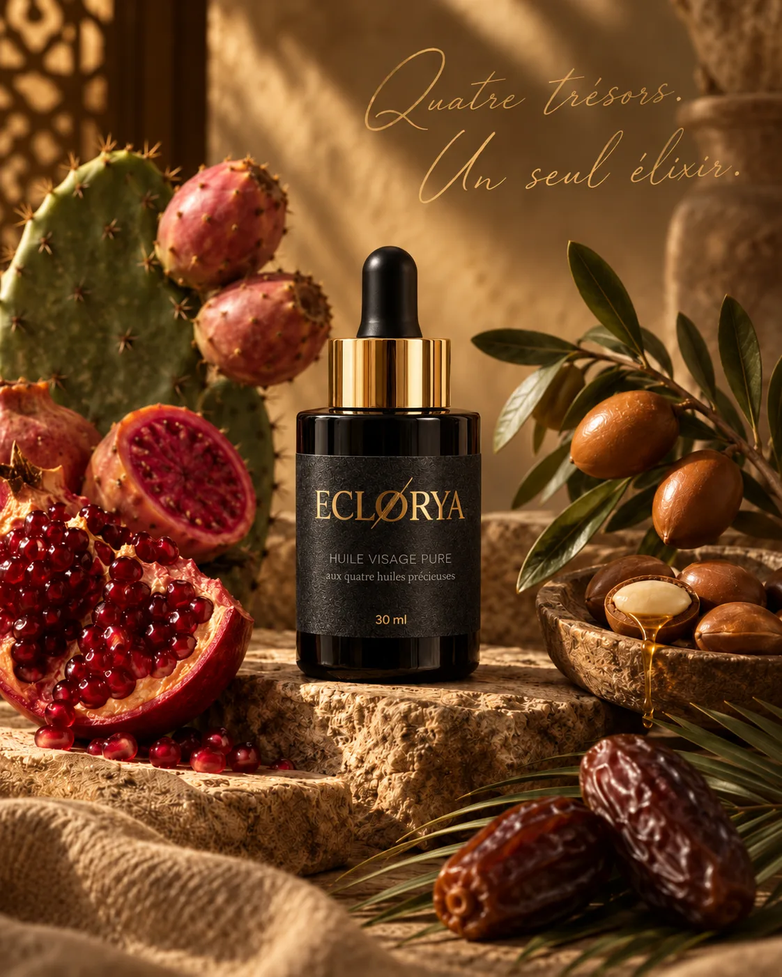 Élixir Royal Éclorya avec figue de Barbarie, grenade, argan et dattes